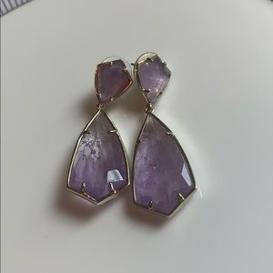 Kendra Scott drop Amethyst earrings